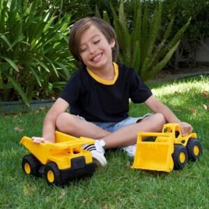 Toy Dump Truck and Excavator, Toy Vehicle 2 Pack